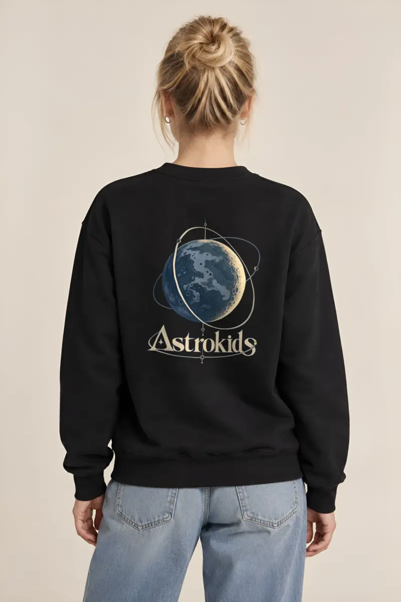 "Cratered Moon Illustration" Heavy Blend Unisex Crewneck Sweatshirt