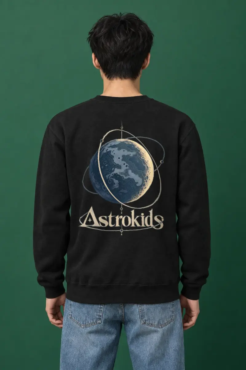 "Cratered Moon Illustration" Heavy Blend Unisex Crewneck Sweatshirt