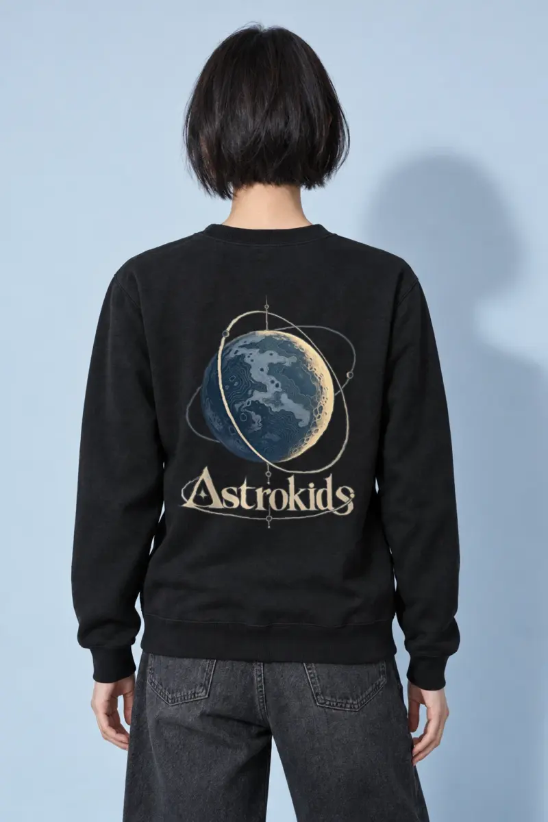 "Cratered Moon Illustration" Heavy Blend Unisex Crewneck Sweatshirt