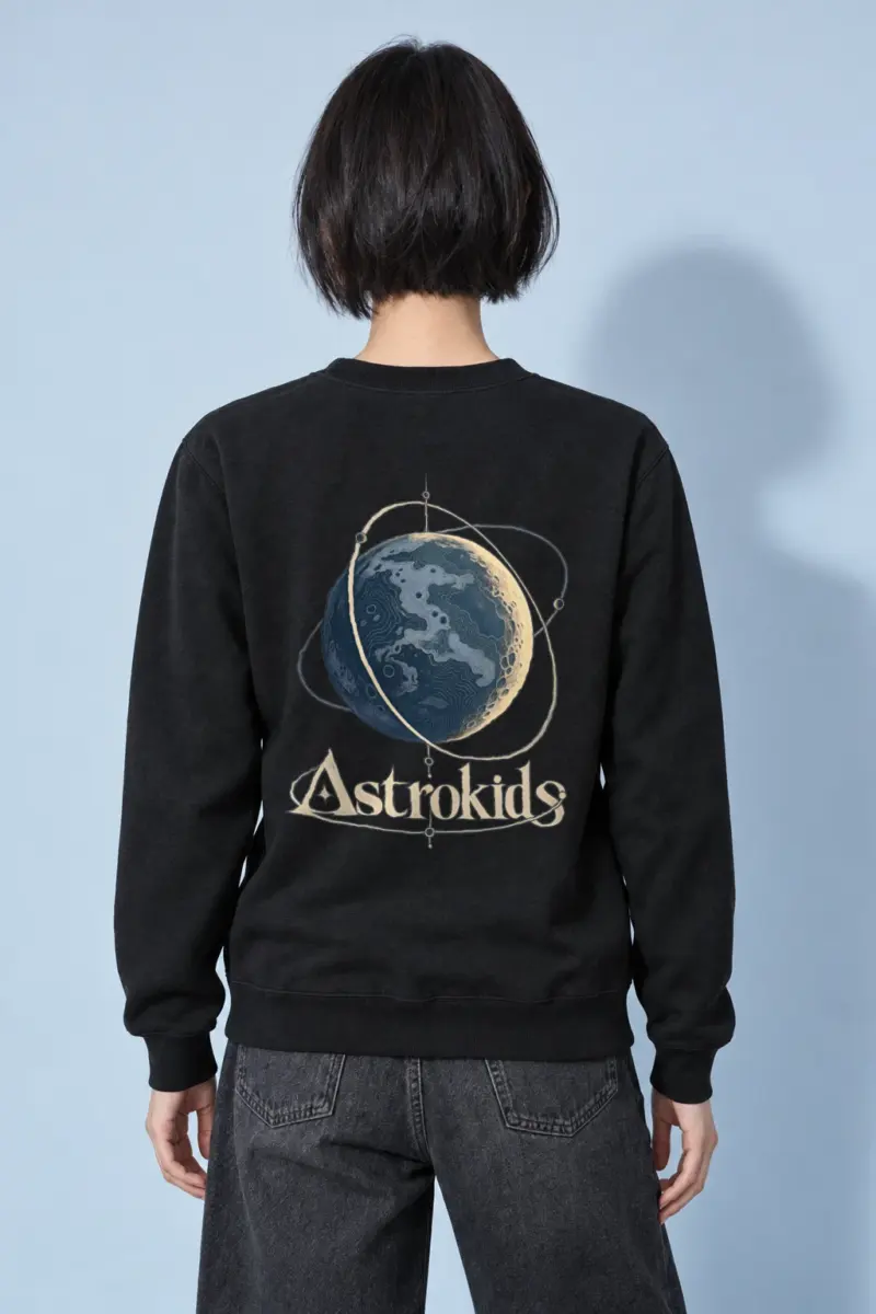 "Cratered Moon Illustration" Heavy Blend Unisex Crewneck Sweatshirt