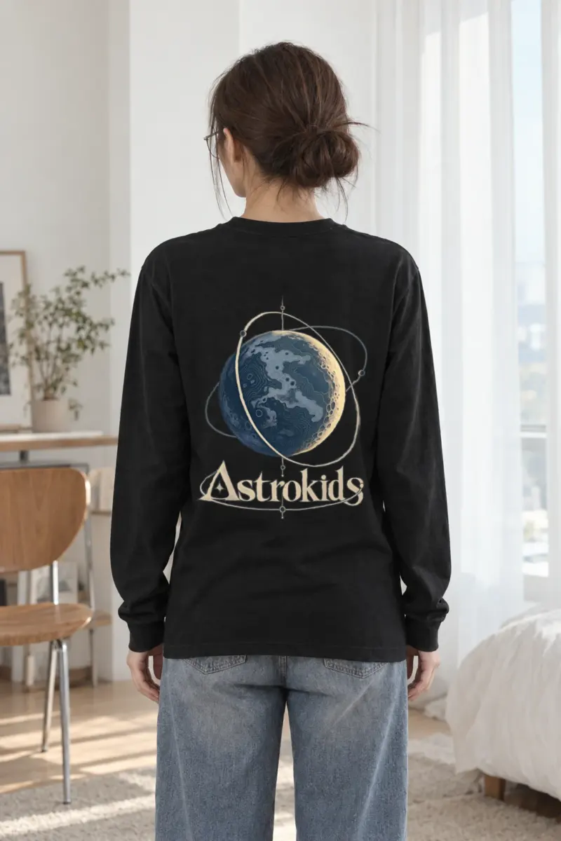 "Cratered Moon Illustration" Unisex Longsleeve T-shirt