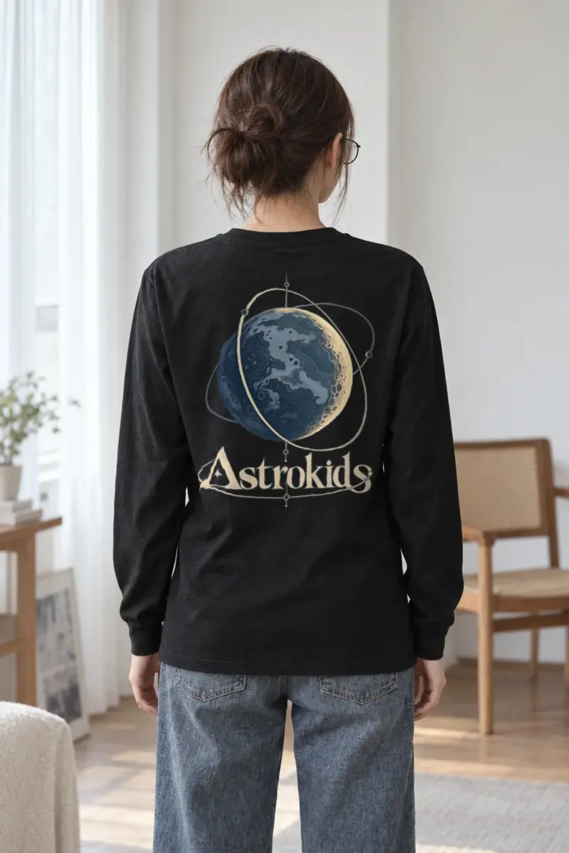 "Cratered Moon Illustration" Unisex Longsleeve T-shirt | Gildan 2400