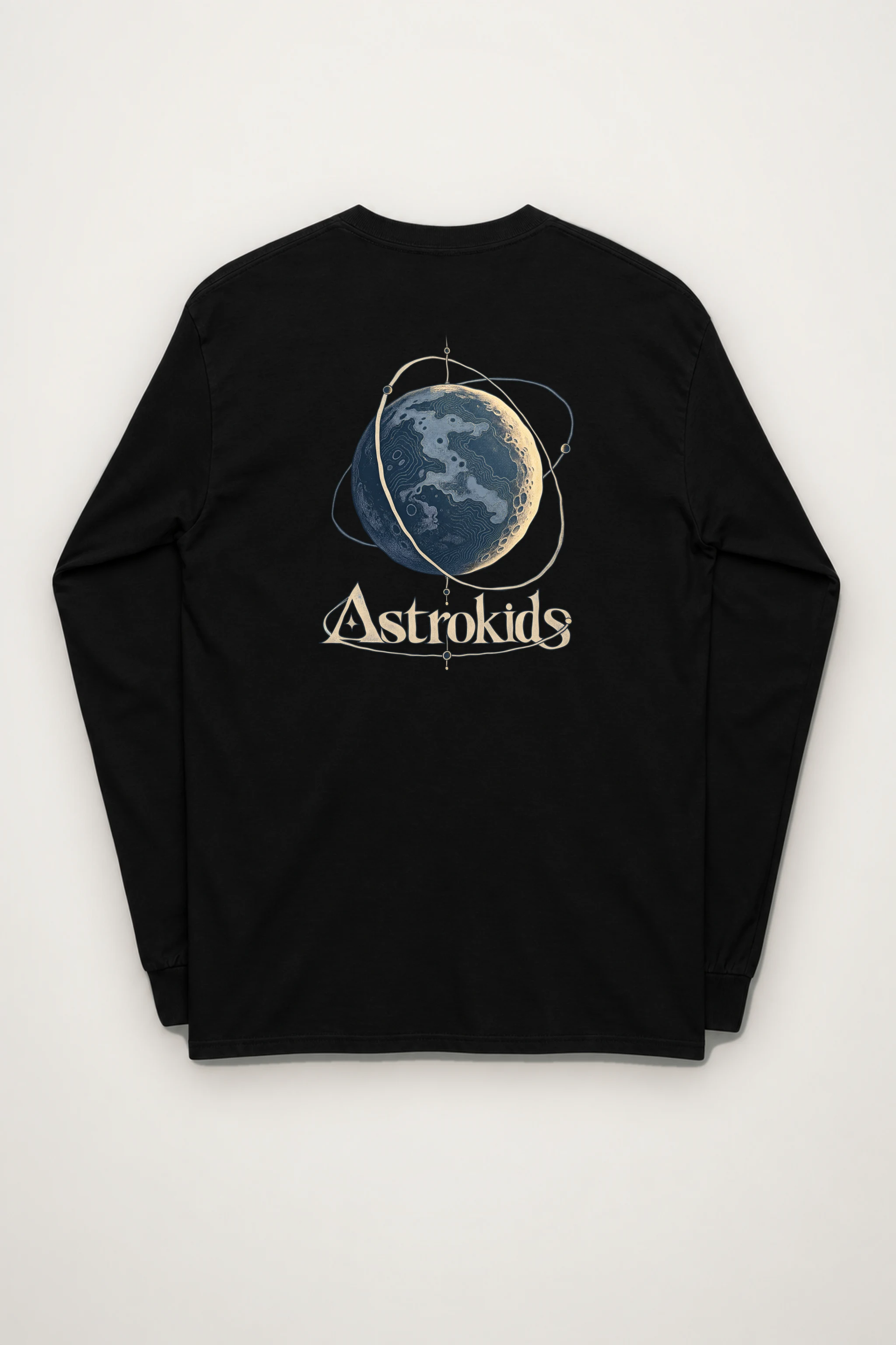 "Cratered Moon Illustration" Unisex Longsleeve T-shirt