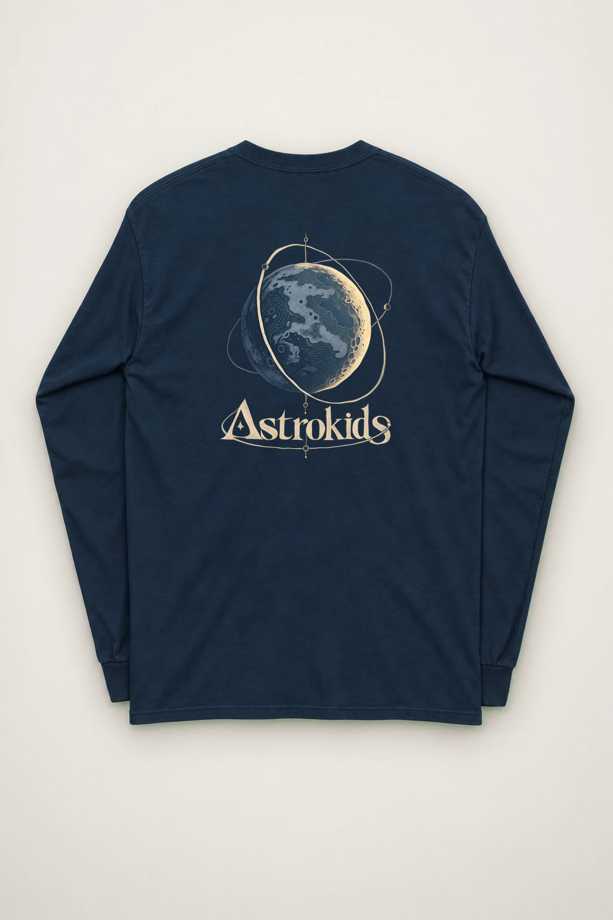 "Cratered Moon Illustration" Unisex Longsleeve T-shirt