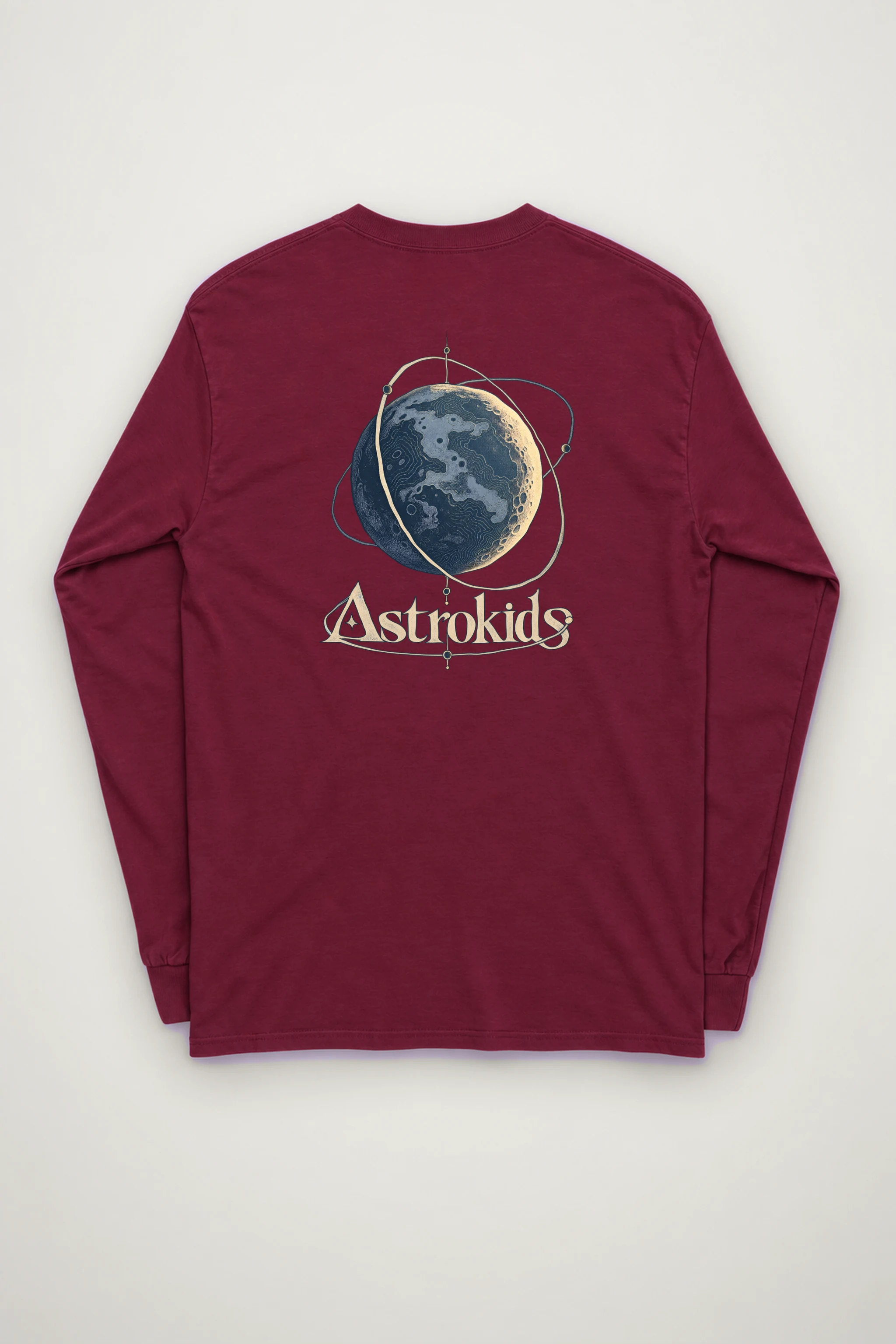 "Cratered Moon Illustration" Unisex Longsleeve T-shirt