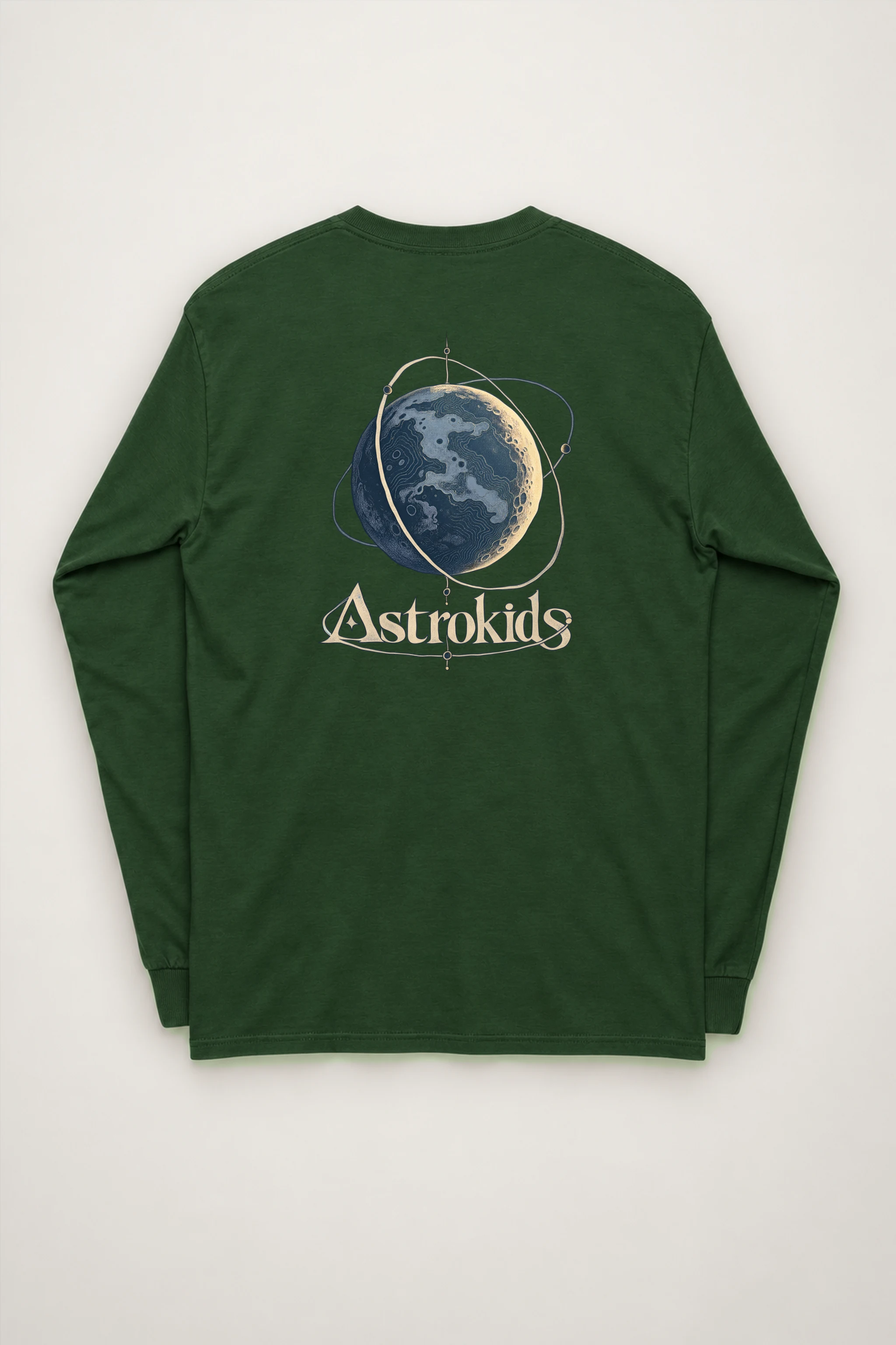 "Cratered Moon Illustration" Unisex Longsleeve T-shirt