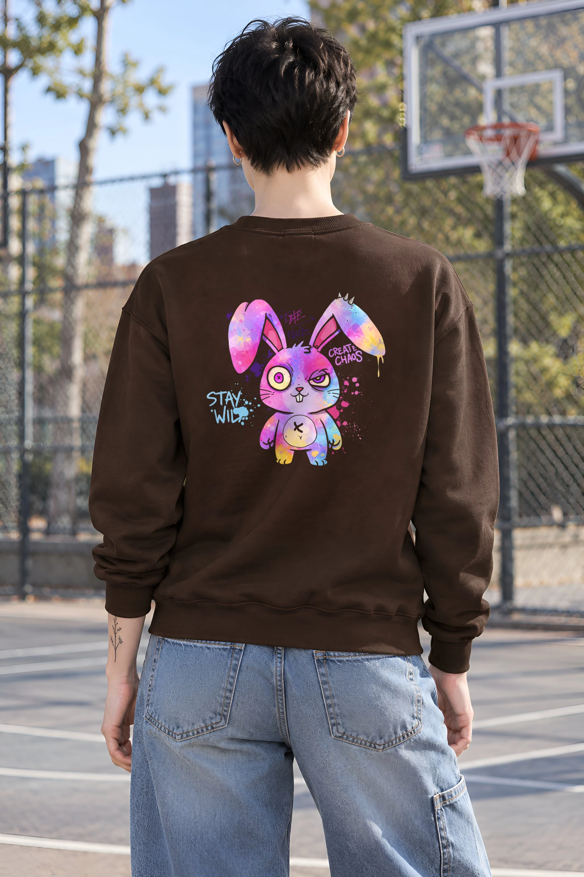 "Create Chaos Stay Wild" 1 Crewneck Sweatshirt
