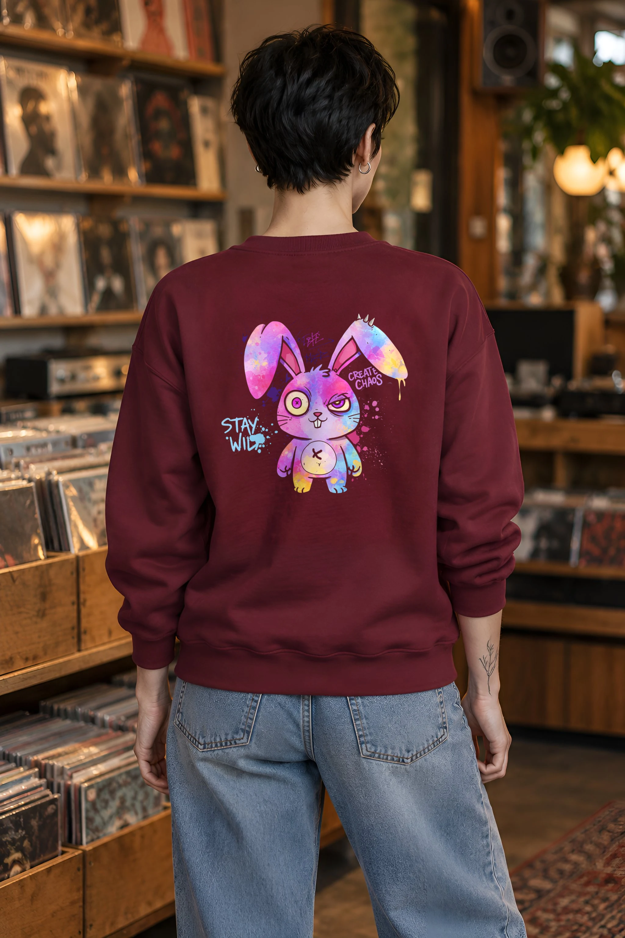 "Create Chaos Stay Wild" 1 Crewneck Sweatshirt