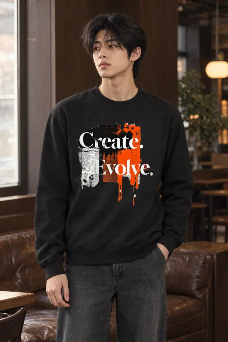 "Create Evolve" Heavy Blend Unisex Crewneck Sweatshirt