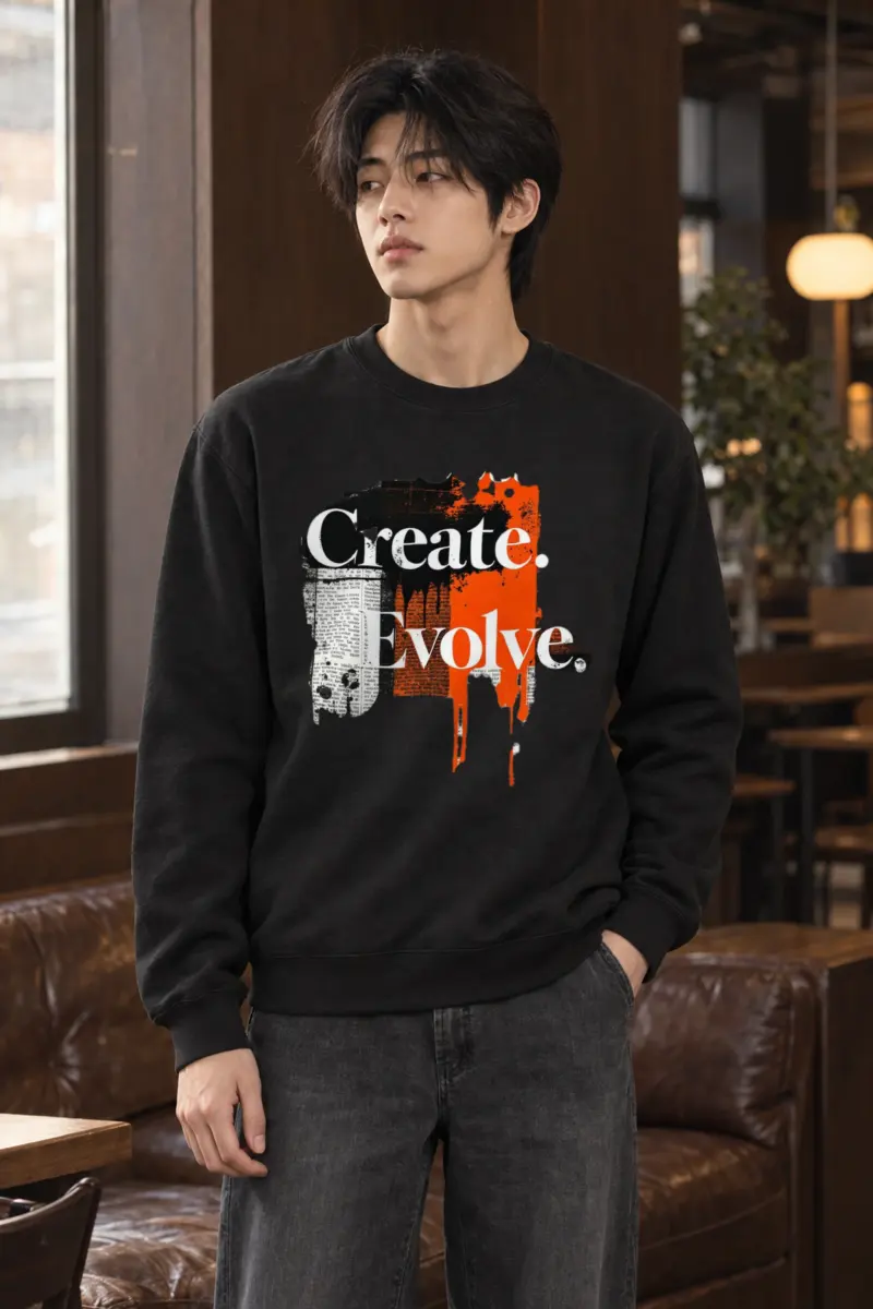 "Create Evolve" Heavy Blend Unisex Crewneck Sweatshirt