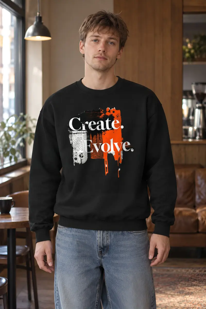 "Create Evolve" Heavy Blend Unisex Crewneck Sweatshirt
