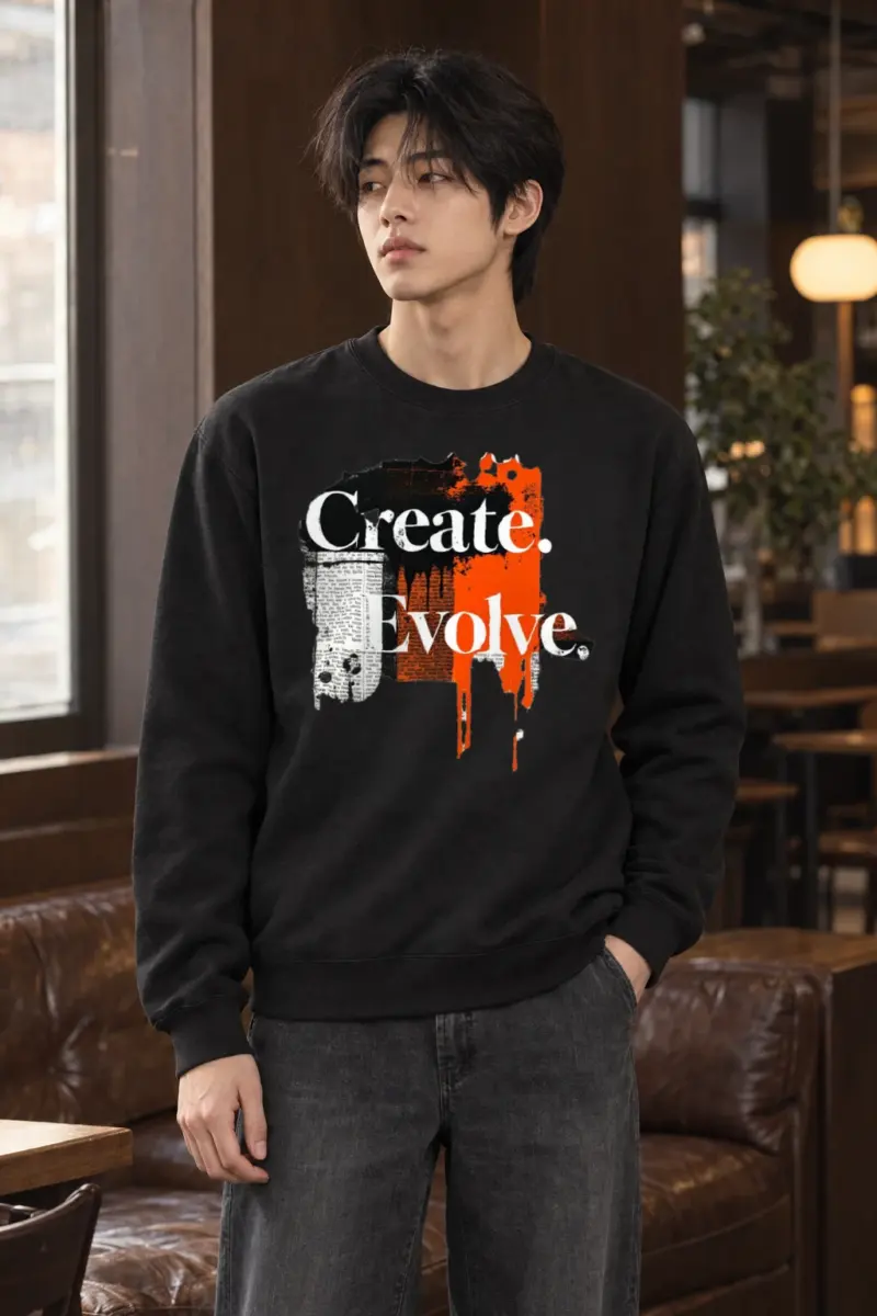 "Create Evolve" Heavy Blend Unisex Crewneck Sweatshirt | Gildan 18000