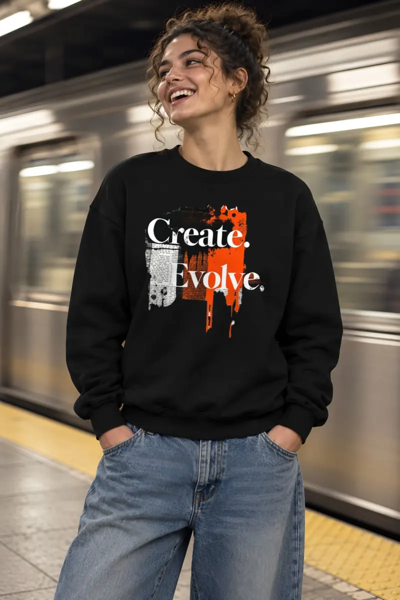 "Create Evolve" Heavy Blend Unisex Crewneck Sweatshirt