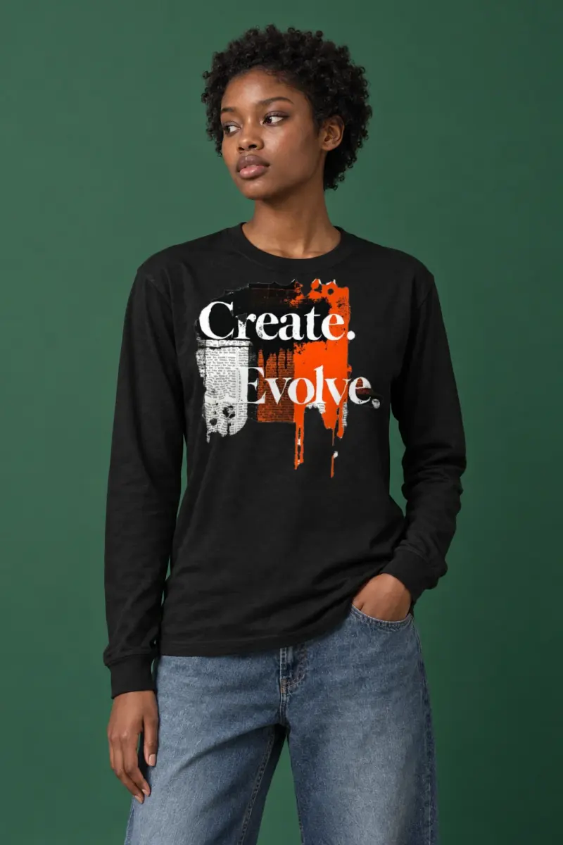 "Create Evolve" Unisex Longsleeve T-shirt | Gildan 2400