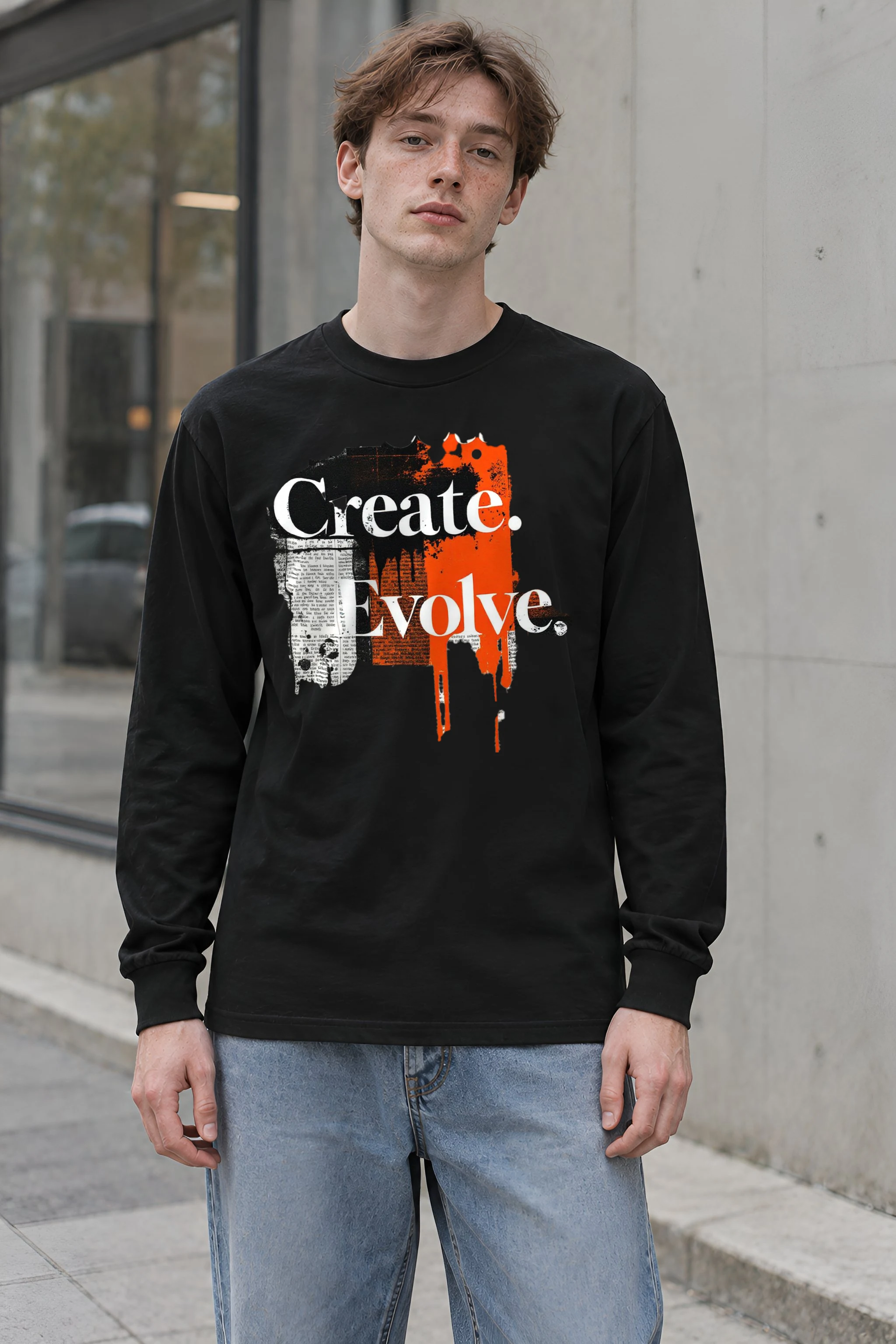 "Create Evolve" Unisex Longsleeve T-shirt