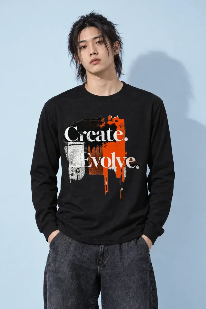 "Create Evolve" Unisex Longsleeve T-shirt | Gildan 2400