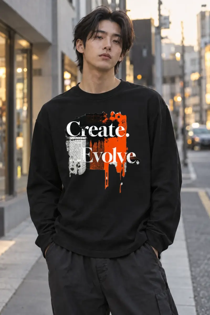 "Create Evolve" Unisex Longsleeve T-shirt | Gildan 2400