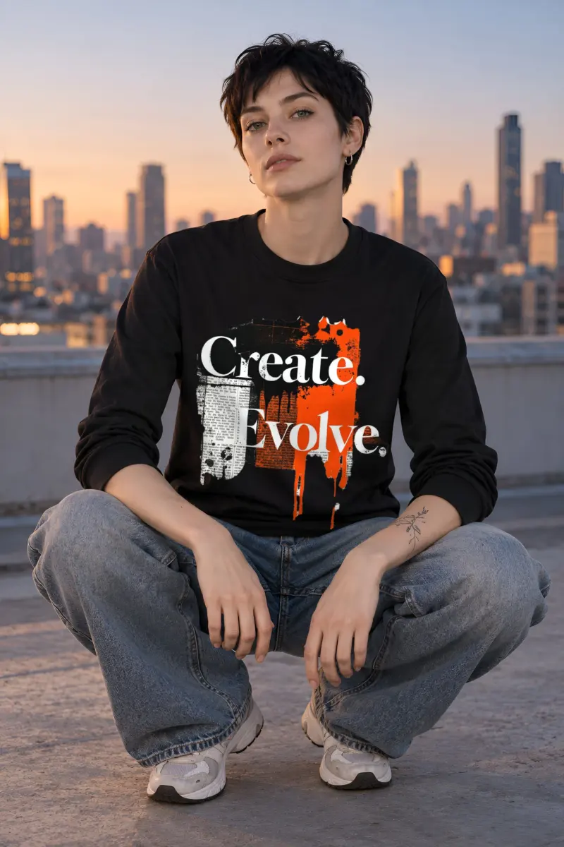"Create Evolve" Unisex Longsleeve T-shirt
