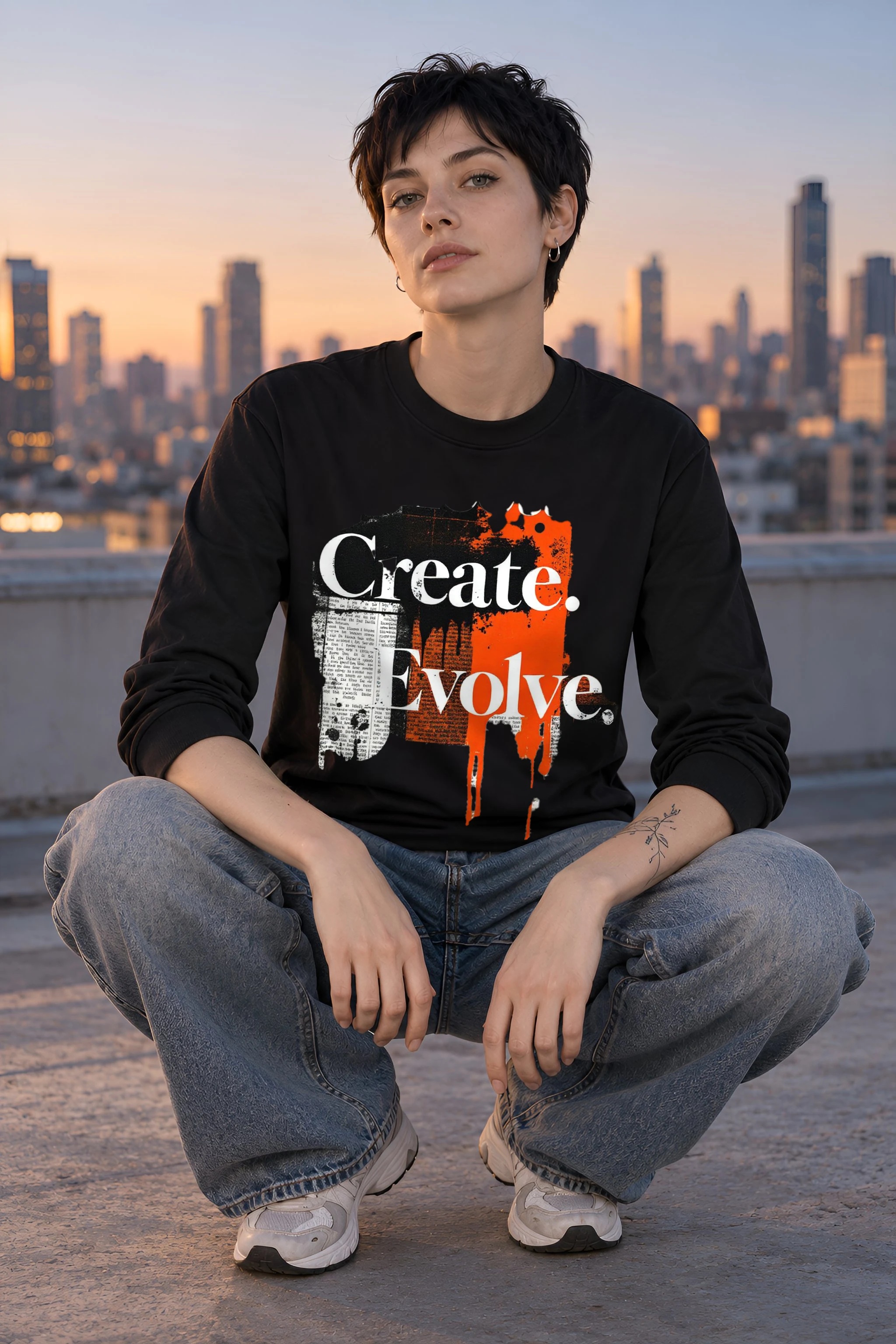 "Create Evolve" Unisex Longsleeve T-shirt