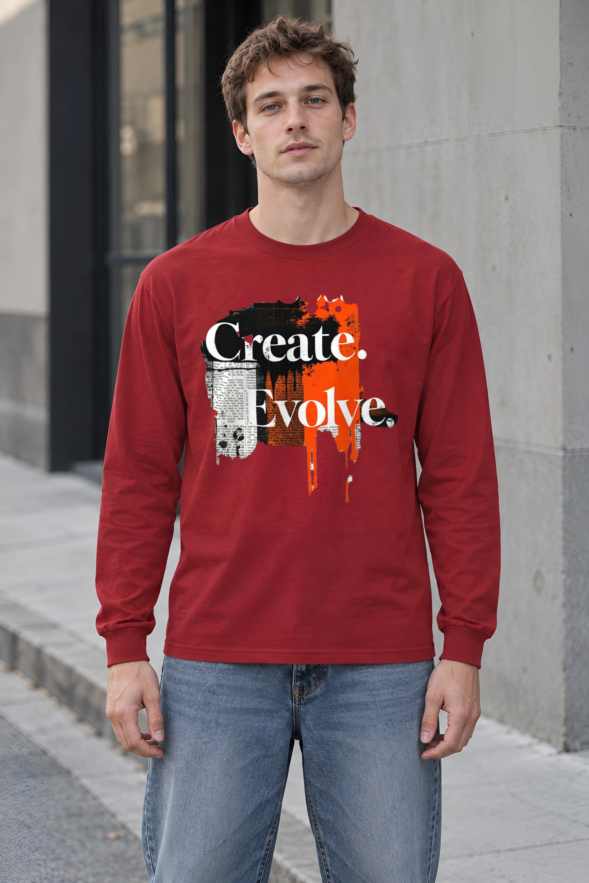 "Create Evolve" Unisex Longsleeve T-shirt