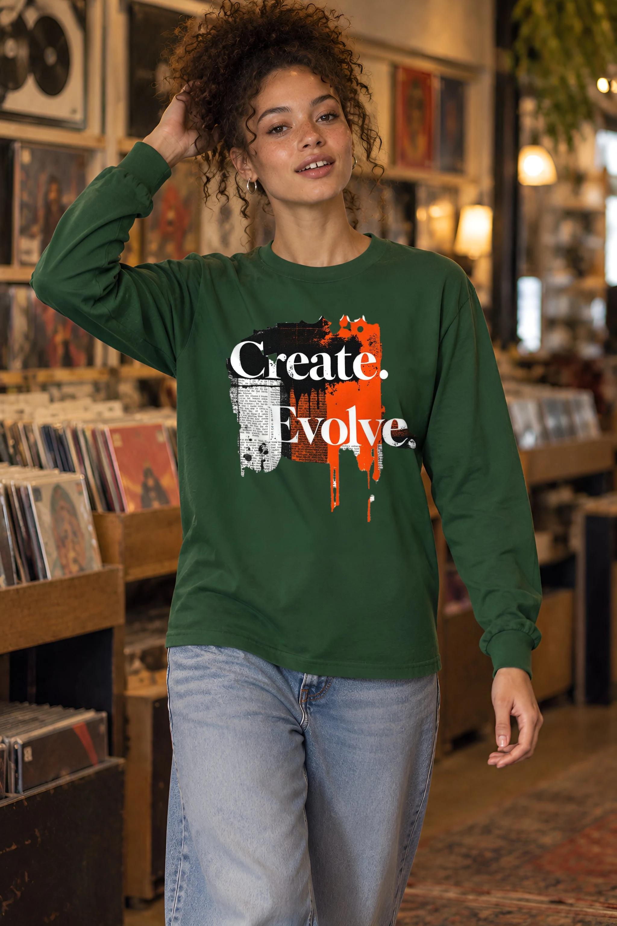"Create Evolve" Unisex Longsleeve T-shirt