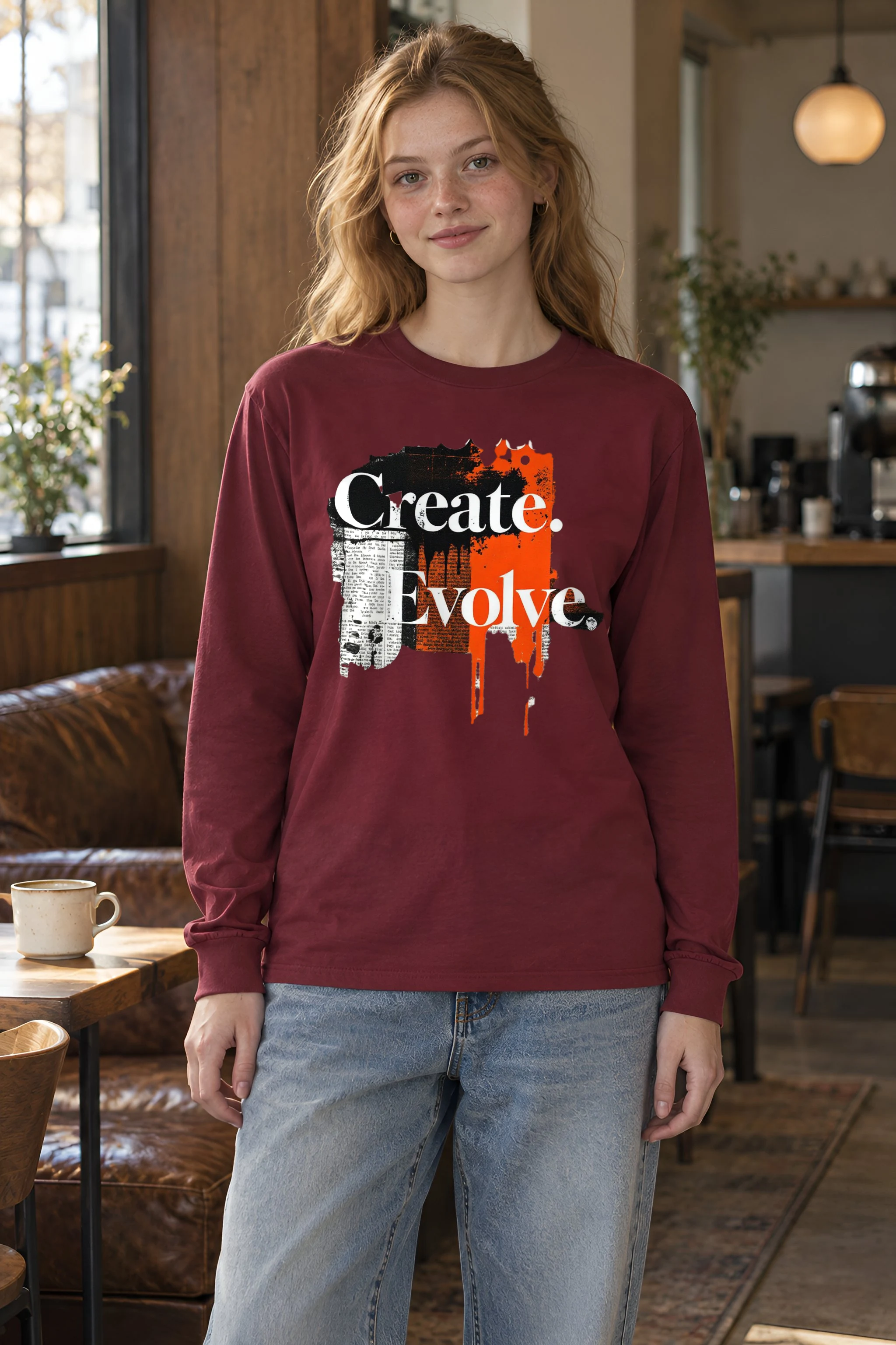 "Create Evolve" Unisex Longsleeve T-shirt