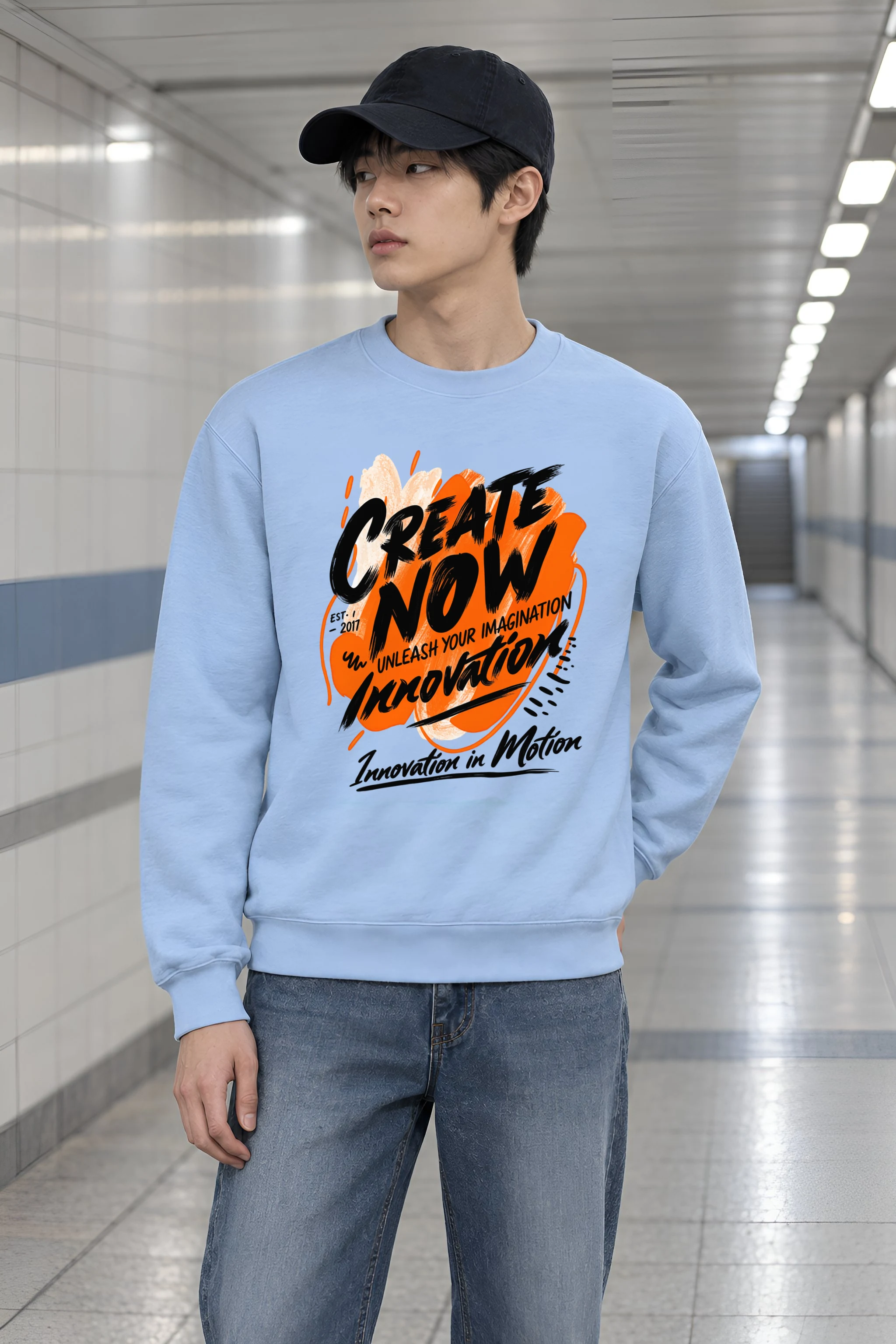 "Create Now" Heavy Blend Unisex Crewneck Sweatshirt