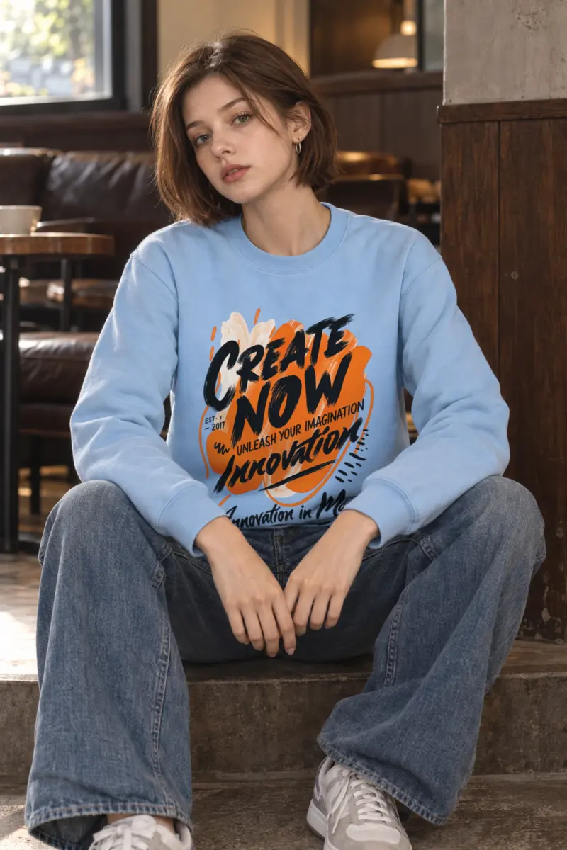 "Create Now" Heavy Blend Unisex Crewneck Sweatshirt