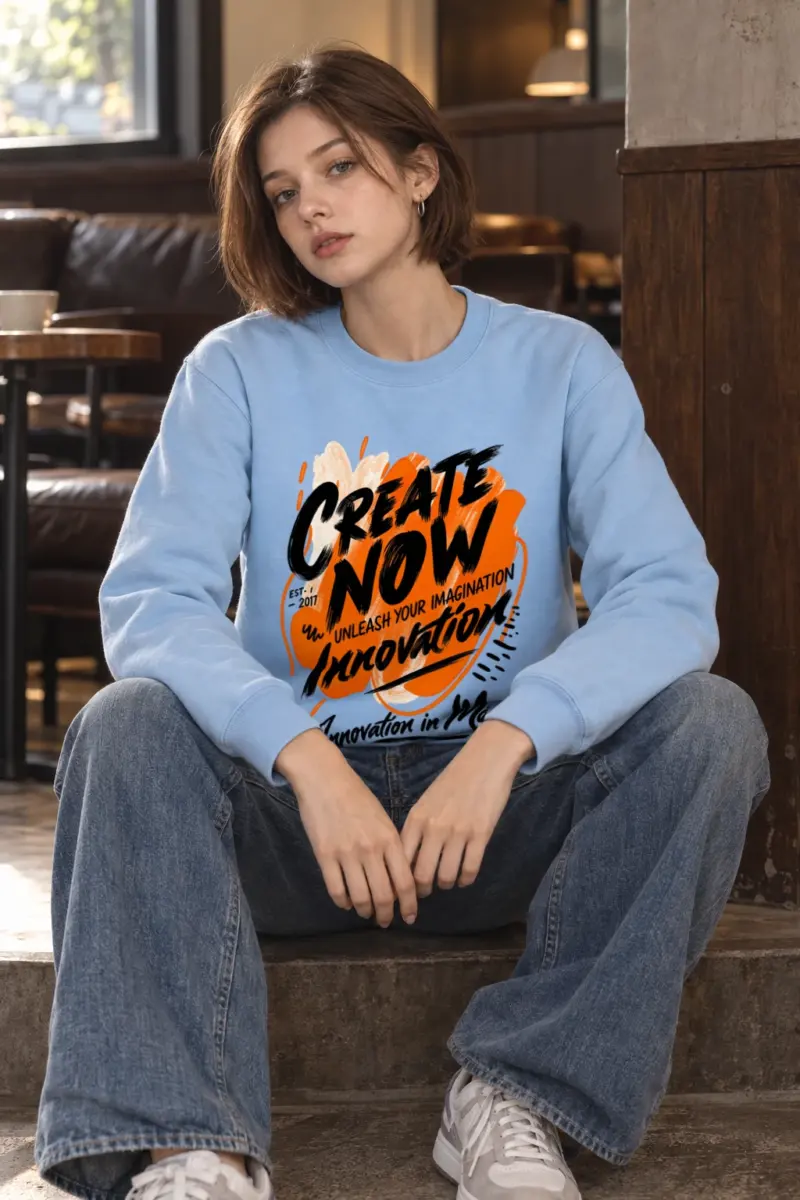 "Create Now" Heavy Blend Unisex Crewneck Sweatshirt