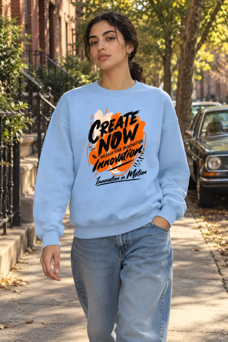 "Create Now" Heavy Blend Unisex Crewneck Sweatshirt