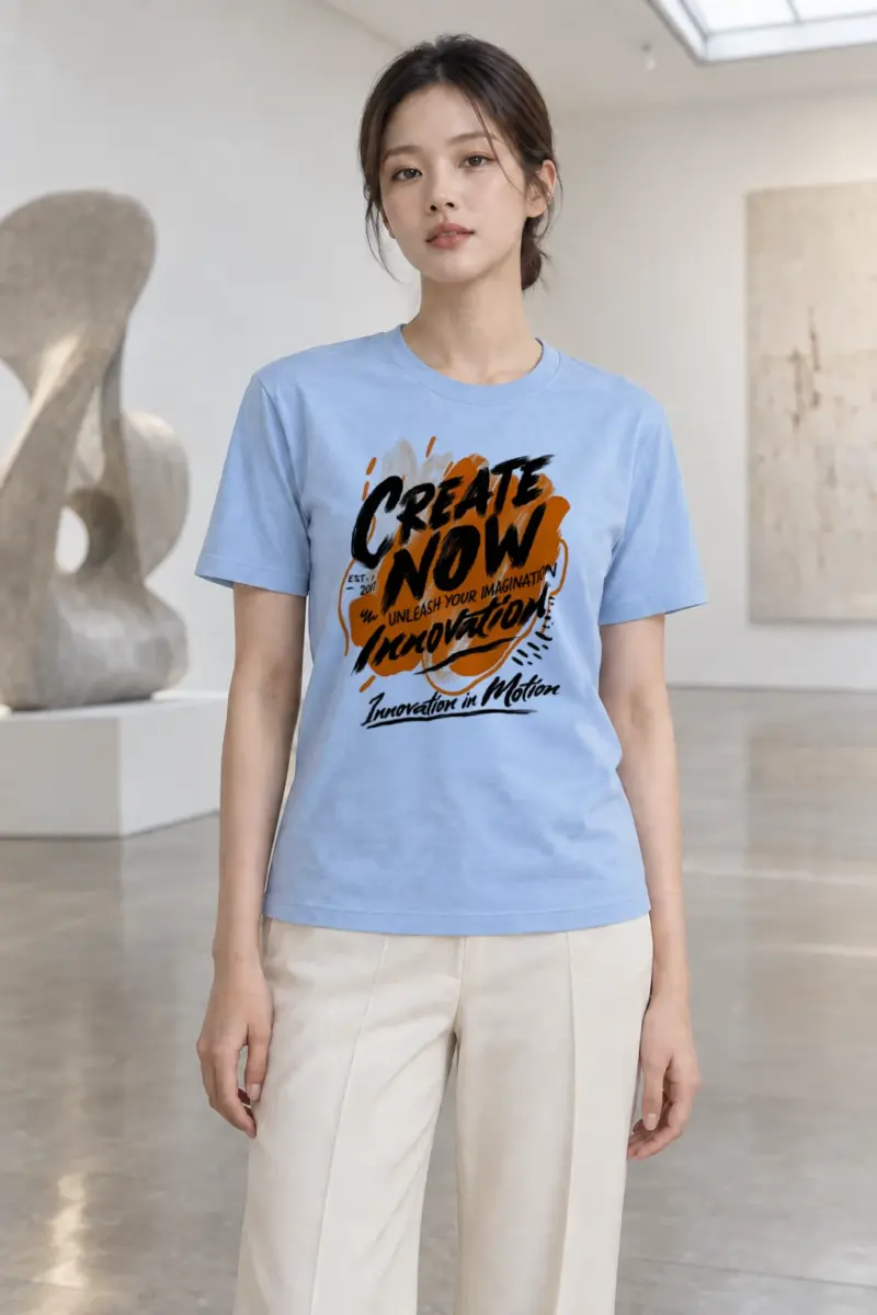 "Create Now" Heavyweight Unisex Crewneck T-shirt | Gildan 5000