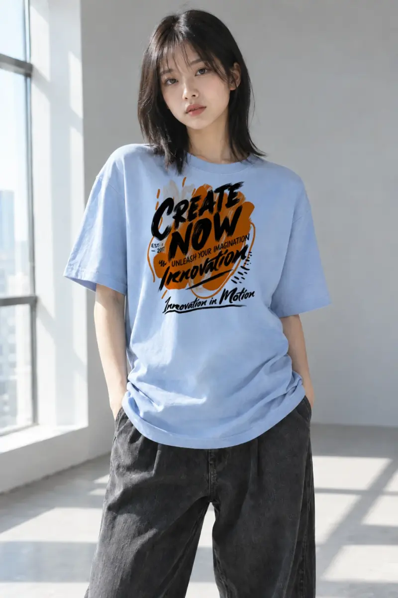 "Create Now" Heavyweight Unisex Crewneck T-shirt | Gildan 5000