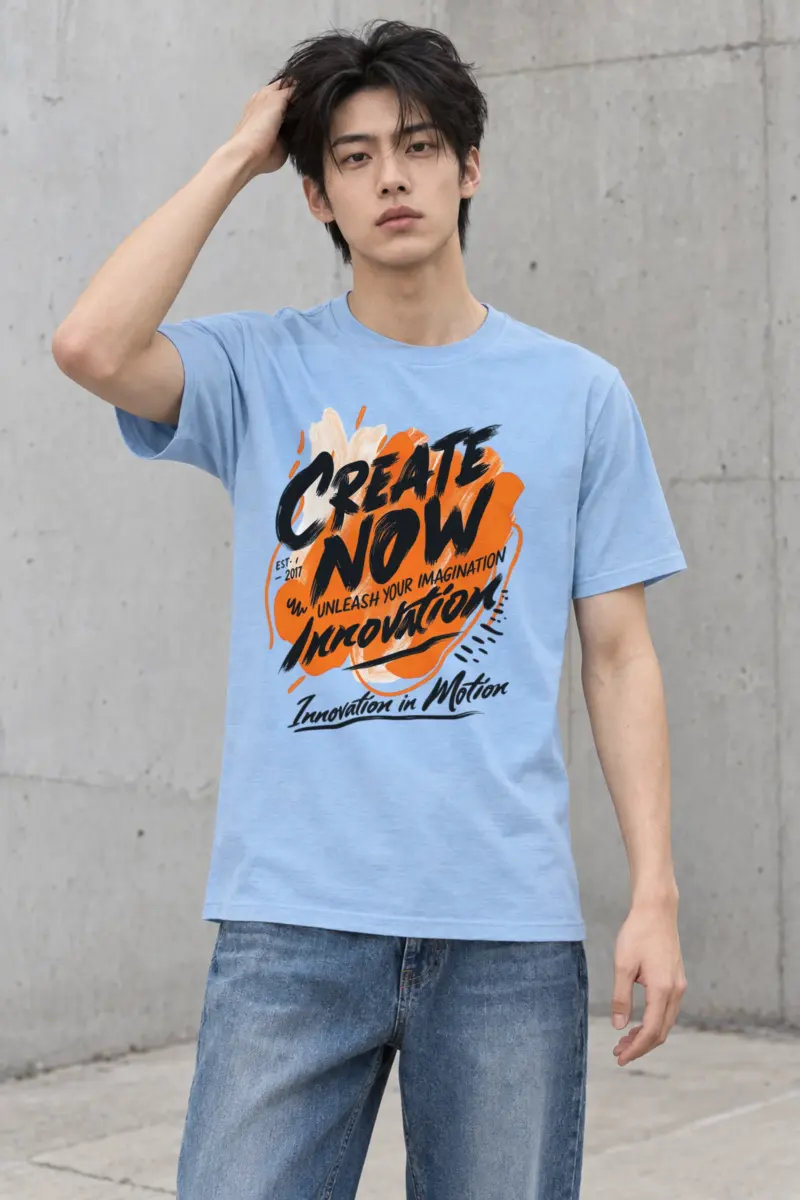 "Create Now" Heavyweight Unisex Crewneck T-shirt