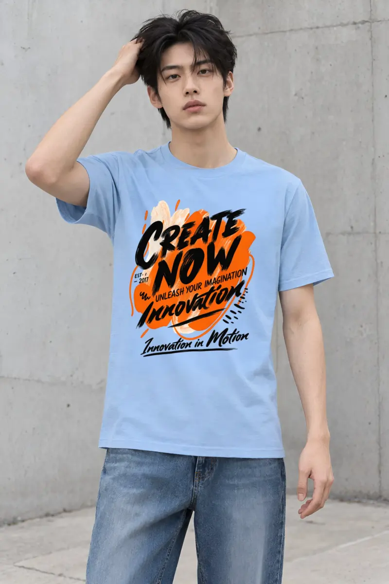 "Create Now" Heavyweight Unisex Crewneck T-shirt