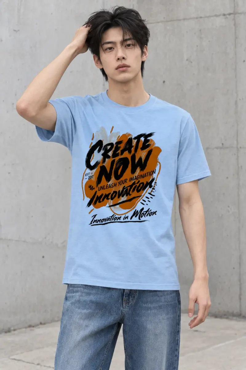 "Create Now" Heavyweight Unisex Crewneck T-shirt