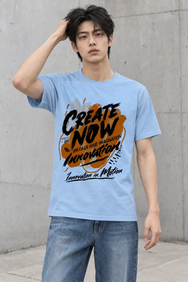 "Create Now" Heavyweight Unisex Crewneck T-shirt
