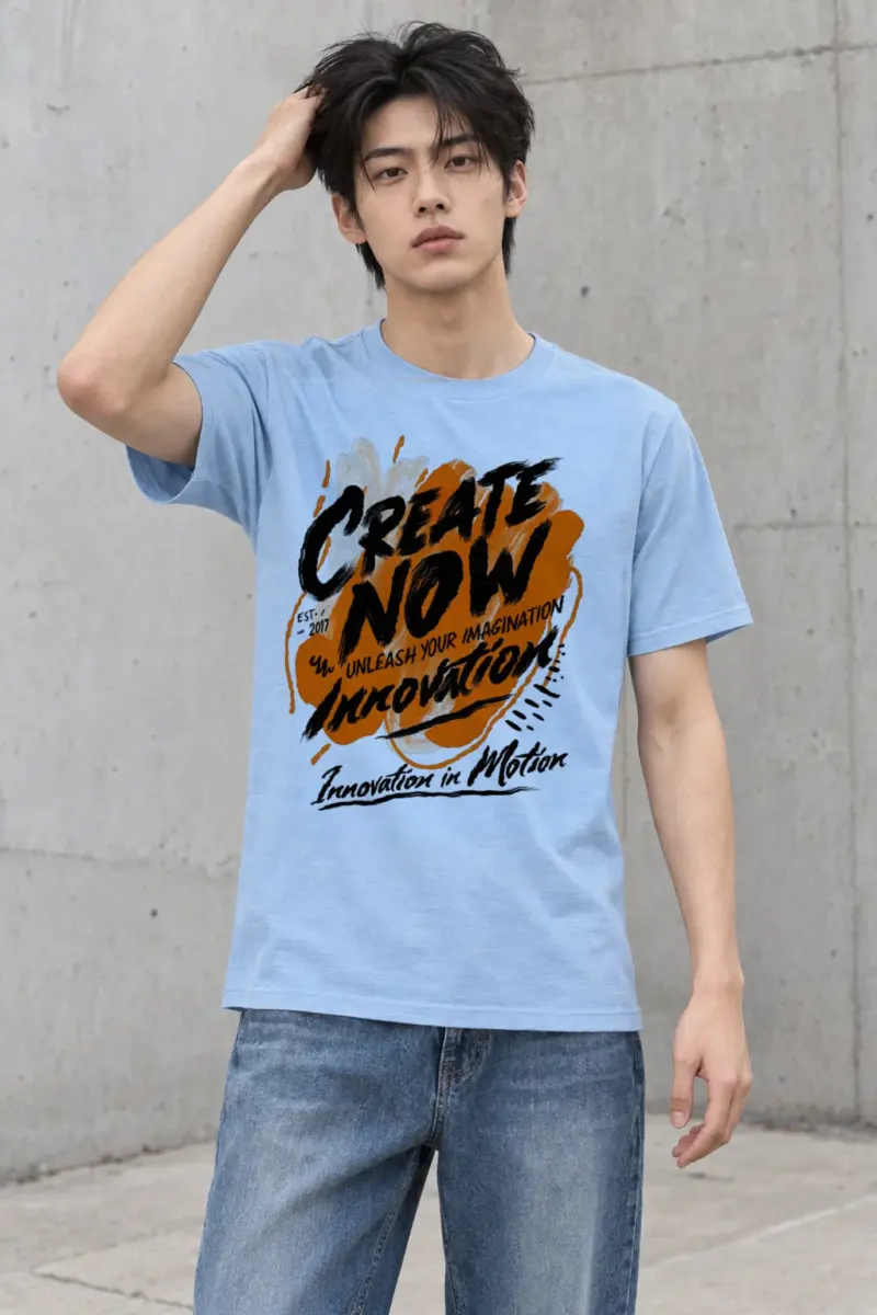 "Create Now" Heavyweight Unisex Crewneck T-shirt