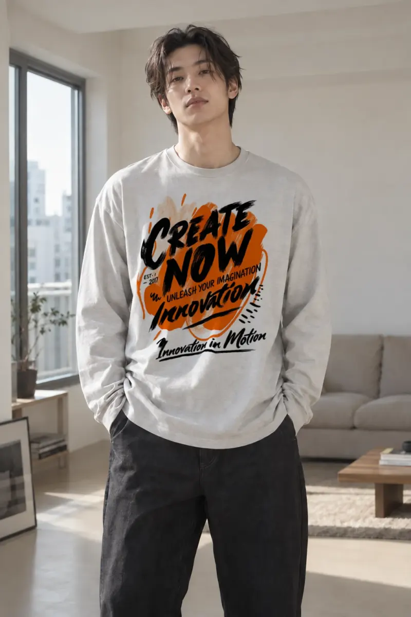 "Create Now" Unisex Longsleeve T-shirt | Gildan 2400