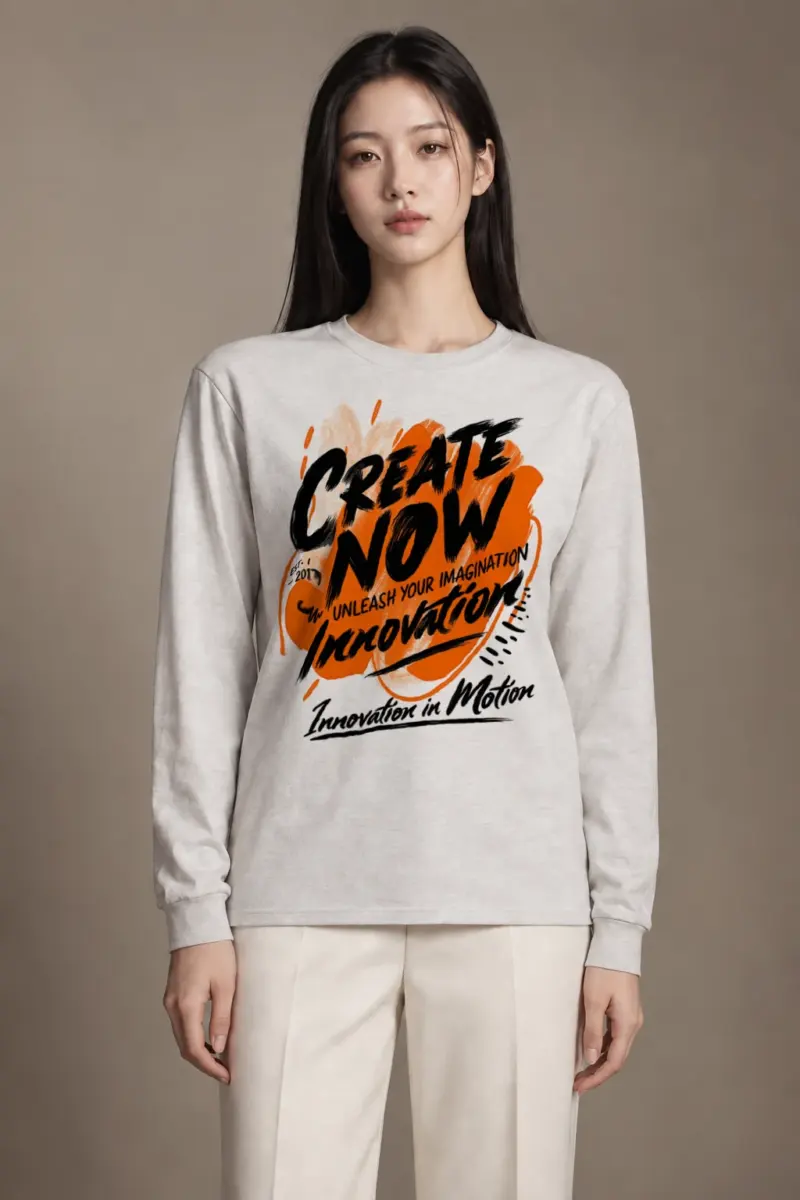 "Create Now" Unisex Longsleeve T-shirt | Gildan 2400