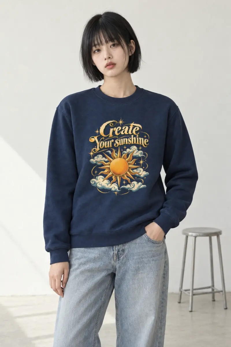 "Create Your Sunshine" Heavy Blend Unisex Crewneck Sweatshirt