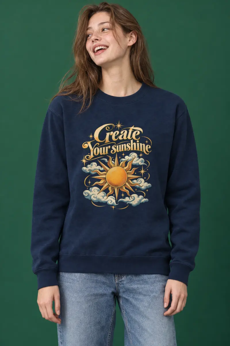 "Create Your Sunshine" Heavy Blend Unisex Crewneck Sweatshirt