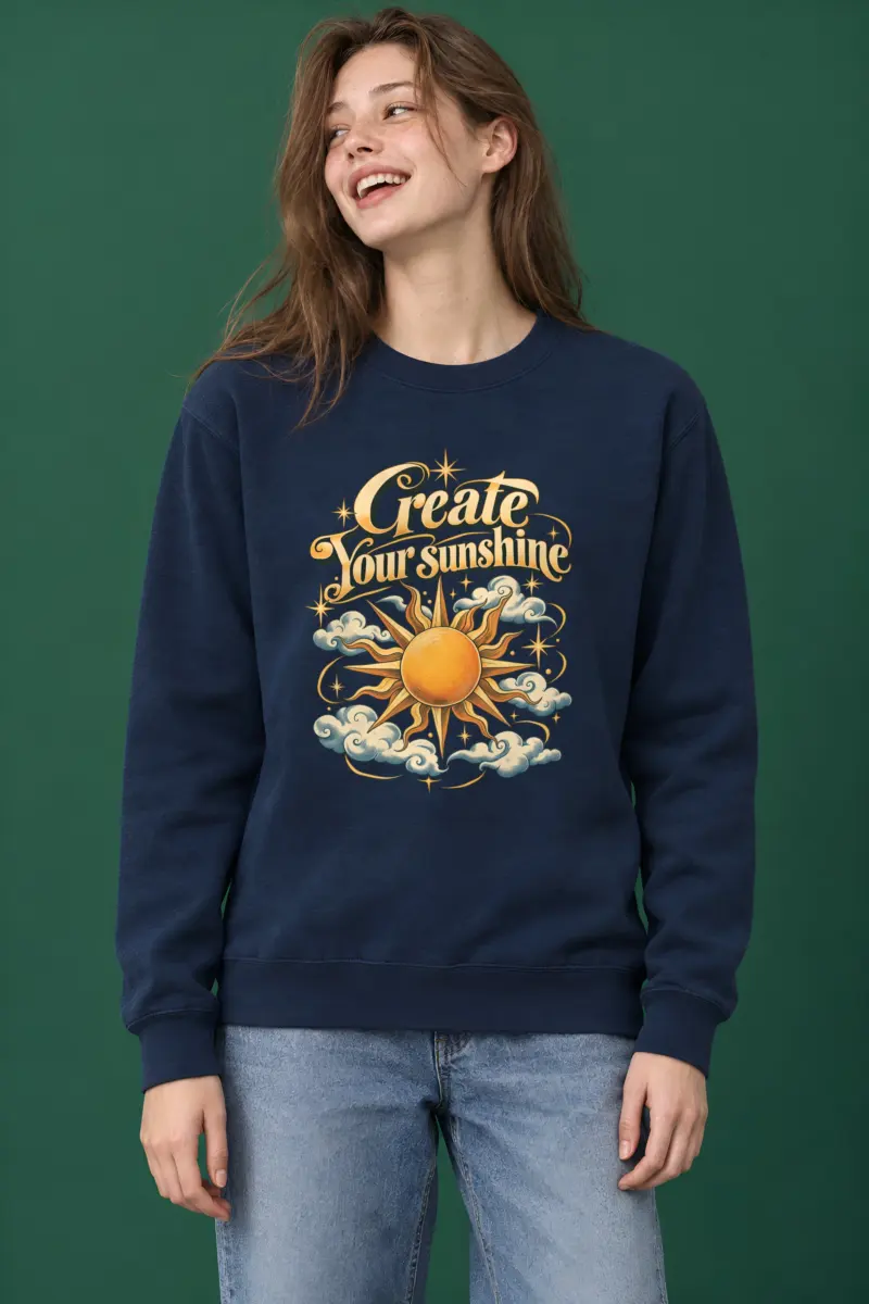 "Create Your Sunshine" Heavy Blend Unisex Crewneck Sweatshirt