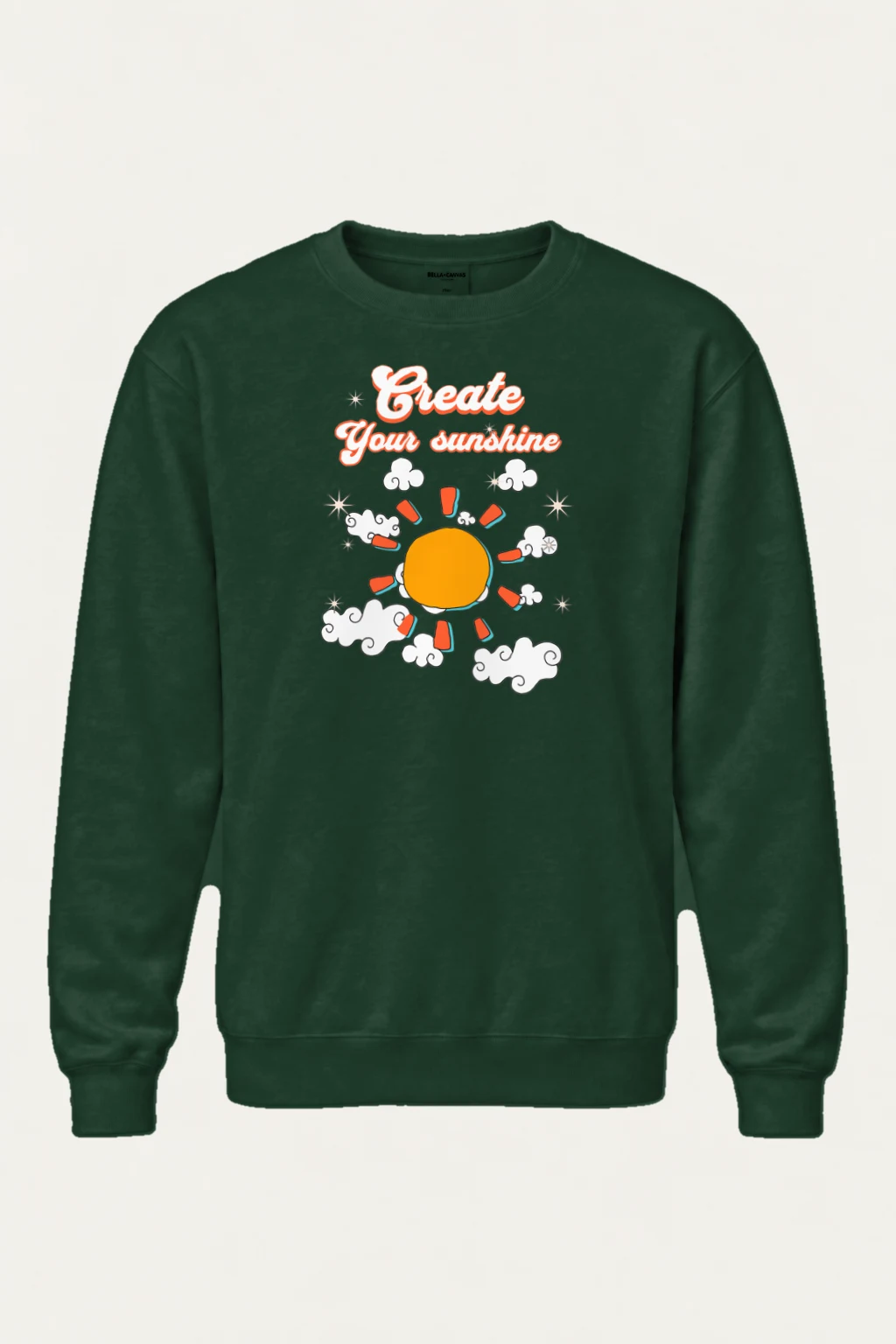 "Create Your Sunshine" Heavy Blend Unisex Crewneck Sweatshirt | Gildan 18000