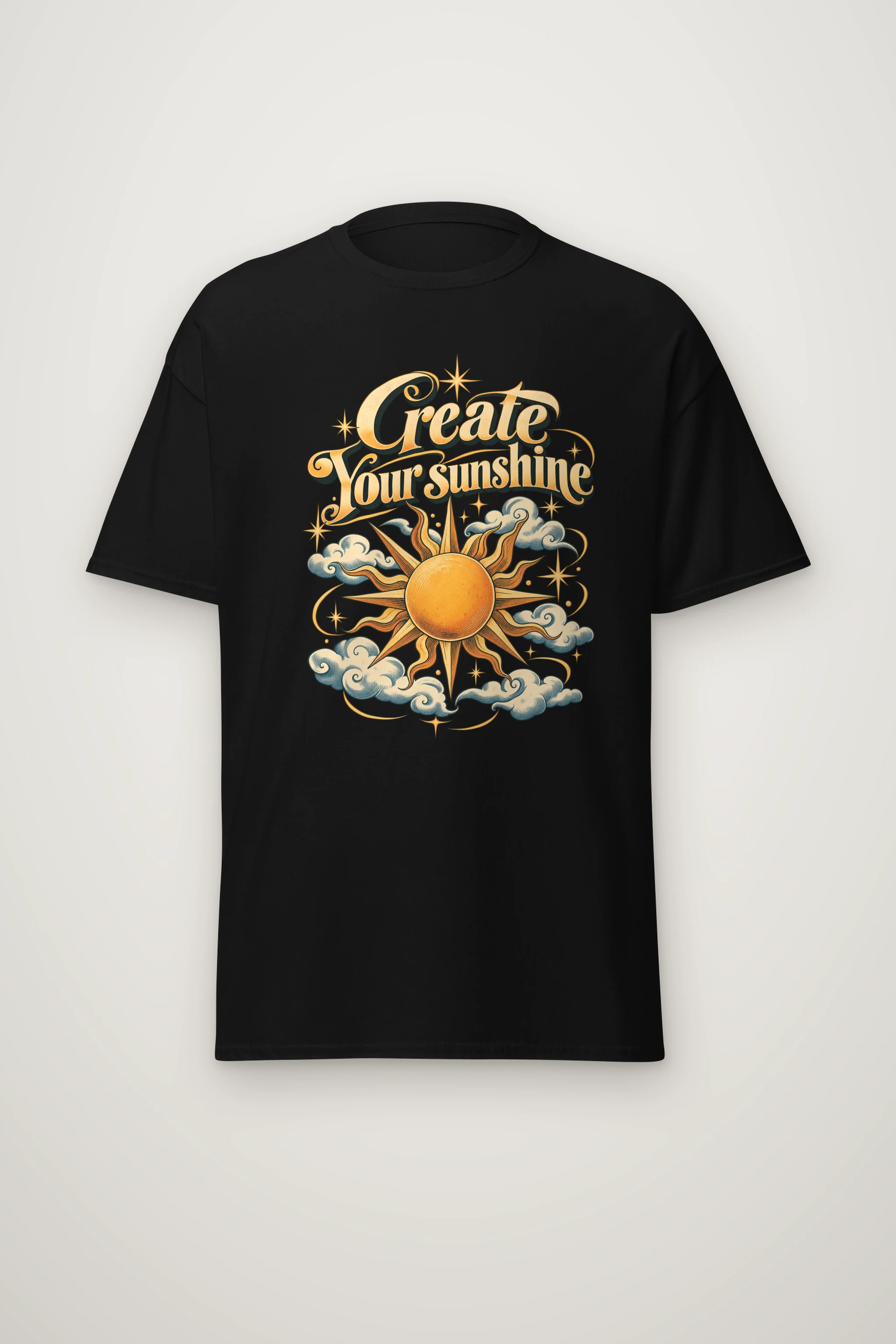 "Create Your Sunshine" Heavyweight Unisex Crewneck T-shirt