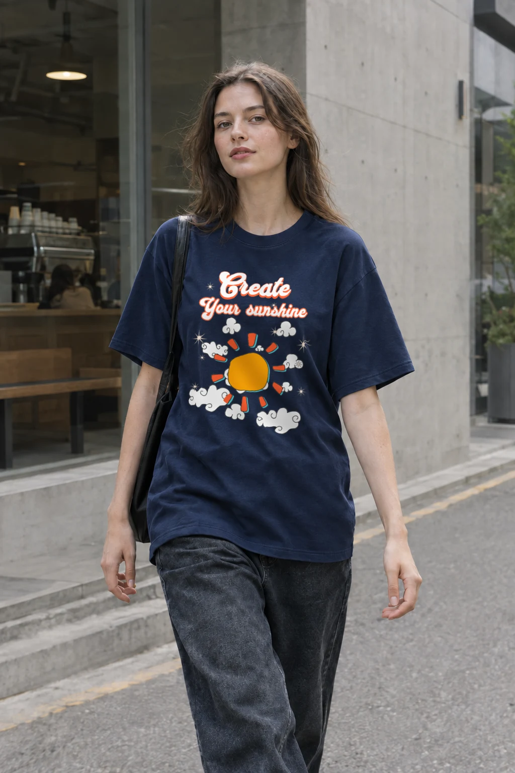 "Create Your Sunshine" Heavyweight Unisex Crewneck T-shirt | Gildan 5000