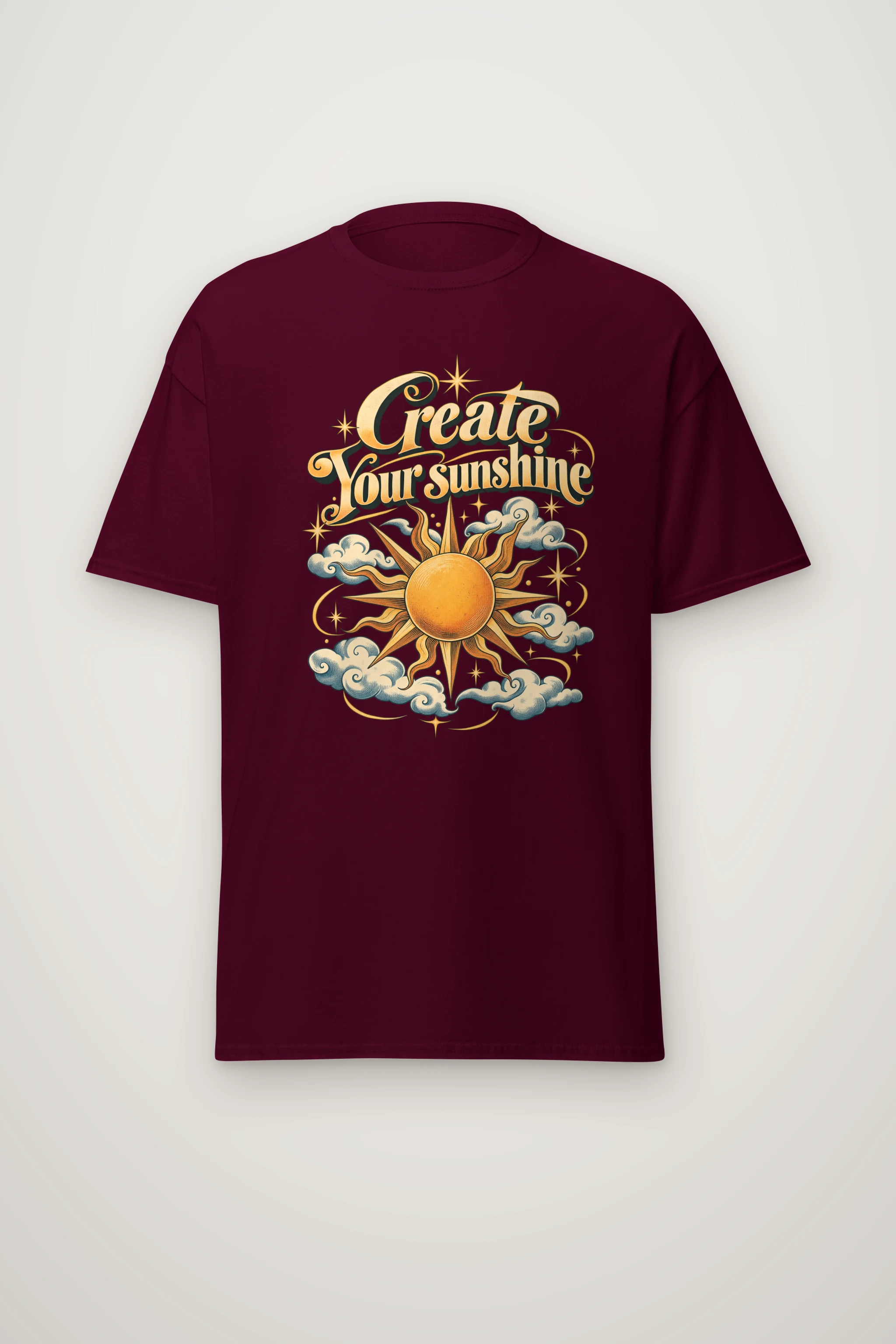 "Create Your Sunshine" Heavyweight Unisex Crewneck T-shirt