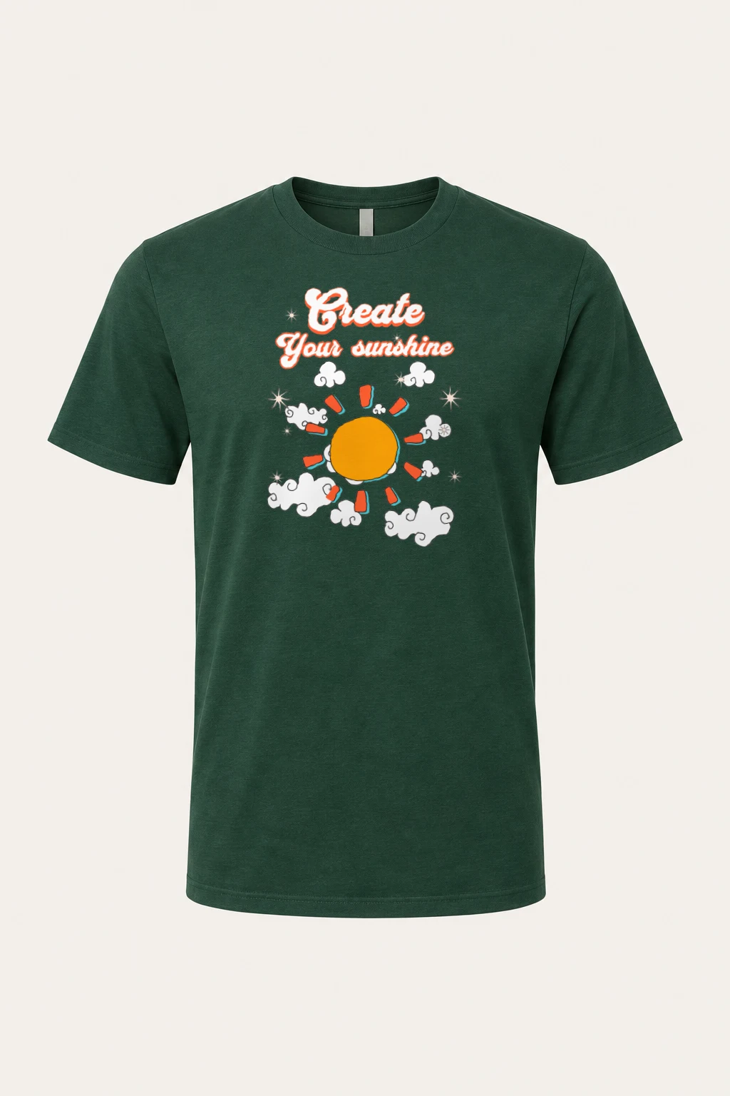 "Create Your Sunshine" Heavyweight Unisex Crewneck T-shirt | Gildan 5000