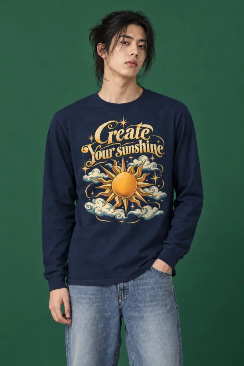 "Create Your Sunshine" Unisex Longsleeve T-shirt | Gildan 2400