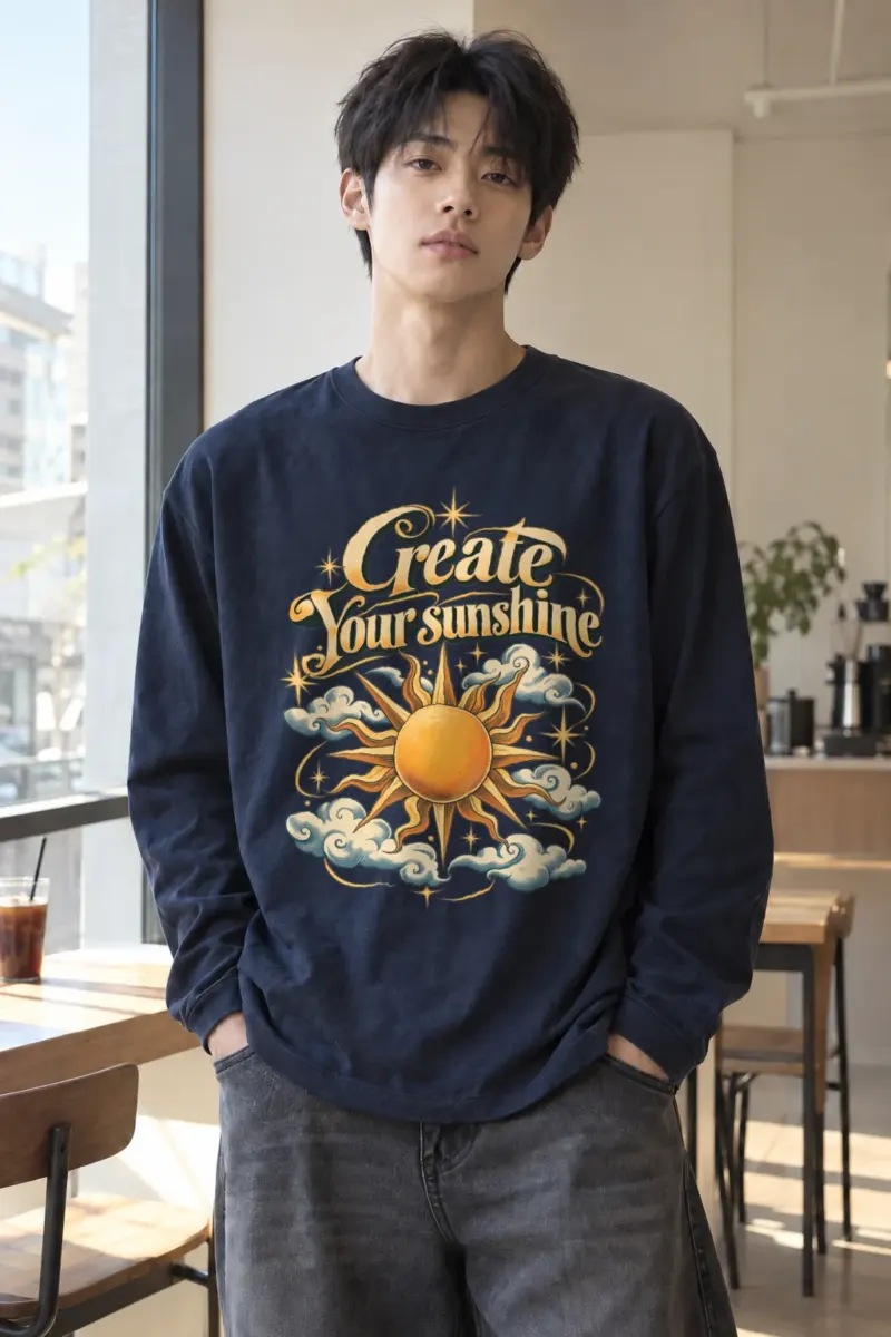"Create Your Sunshine" Unisex Longsleeve T-shirt | Gildan 2400