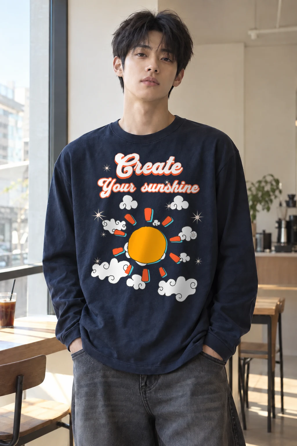 "Create Your Sunshine" Unisex Longsleeve T-shirt | Gildan 2400